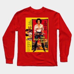 Classic Western Movie Poster - The Buckskin Lady Long Sleeve T-Shirt